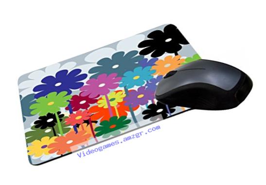Rikki Knight Multicolor Floral Daisies Retro Art Design Lightning Series Gaming Mouse Pad (MPSQ-RK-43292)