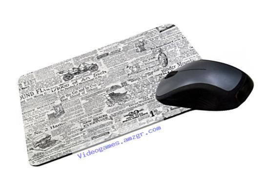 Rikki Knight Retro Vintage Tabloid Newspaper Design Lightning Series Gaming Mouse Pad (MPSQ-RK-43813)