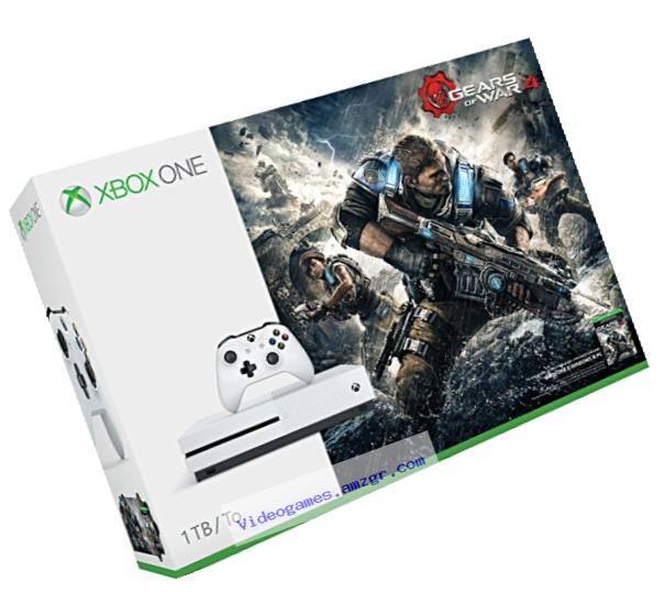 Microsoft Xbox One S Gears of War 4 1TB Standard Edition Console Bundle with Full Game Download of Gears of War 4