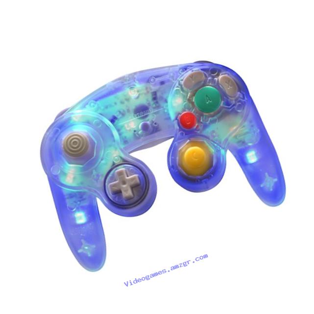 Retro-Link Wired GameCube Style USB Controller - Blue LED